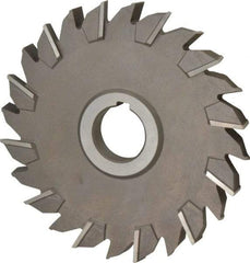 Keo - 6" Diam x 1/2" Width of Cut, 24 Teeth, High Speed Steel Side Milling Cutter - Staggered Teeth, Uncoated - Exact Tool & Supply