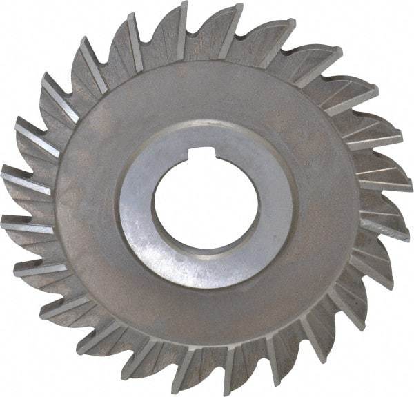 Keo - 4" Diam x 1/4" Width of Cut, 24 Teeth, High Speed Steel Side Milling Cutter - Straight Teeth, Uncoated - Exact Tool & Supply