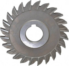 Keo - 4" Diam x 1/4" Width of Cut, 24 Teeth, High Speed Steel Side Milling Cutter - Straight Teeth, Uncoated - Exact Tool & Supply