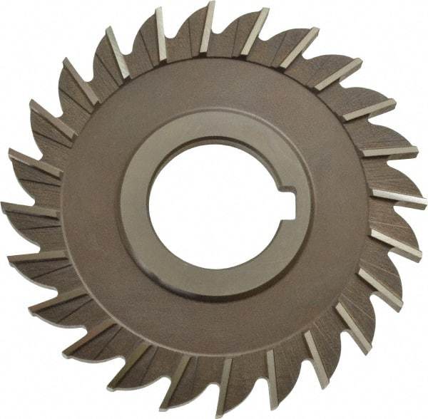 Keo - 4" Diam x 1/4" Width of Cut, 24 Teeth, High Speed Steel Side Milling Cutter - Straight Teeth, Uncoated - Exact Tool & Supply