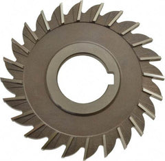 Keo - 4" Diam x 1/4" Width of Cut, 24 Teeth, High Speed Steel Side Milling Cutter - Straight Teeth, Uncoated - Exact Tool & Supply