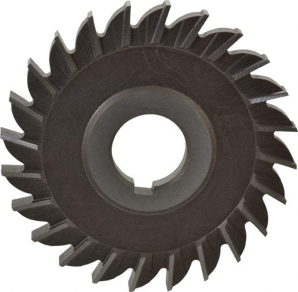 Keo - 4" Diam x 3/8" Width of Cut, 24 Teeth, High Speed Steel Side Milling Cutter - Straight Teeth, Uncoated - Exact Tool & Supply