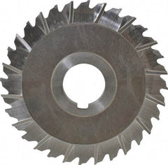 Keo - 4" Blade Diam x 1/8" Blade Thickness, 1" Hole, 32 Teeth, High Speed Steel Side Chip Saw - Staggered Tooth, Arbor Connection, Right Hand Cut, Uncoated - Exact Tool & Supply