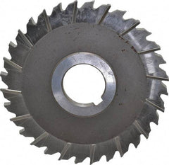 Keo - 4" Blade Diam x 3/16" Blade Thickness, 1" Hole, 32 Teeth, High Speed Steel Side Chip Saw - Staggered Tooth, Arbor Connection, Right Hand Cut, Uncoated - Exact Tool & Supply