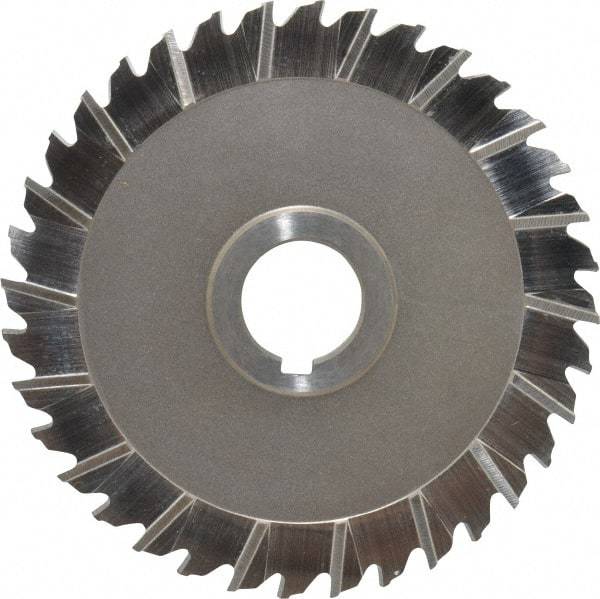 Keo - 5" Blade Diam x 3/16" Blade Thickness, 1" Hole, 36 Teeth, High Speed Steel Side Chip Saw - Staggered Tooth, Arbor Connection, Right Hand Cut, Uncoated - Exact Tool & Supply