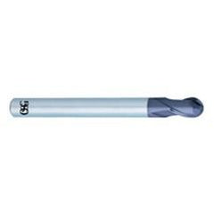 1/16" Dia. - 1-1/2" OAL - Solid Carbide - Ball Nose HP End Mill-2 FL - Exact Tool & Supply