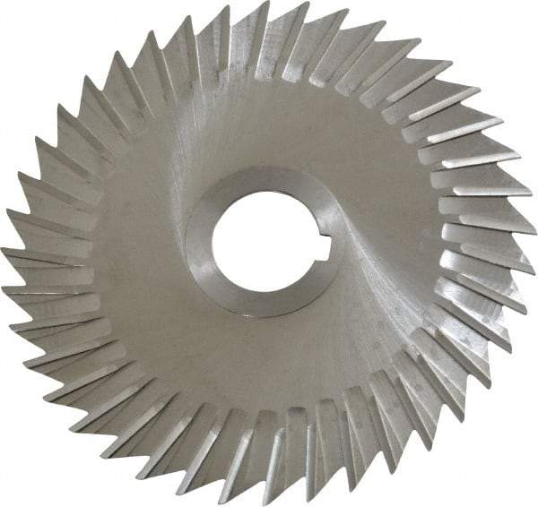 Keo - 5" Blade Diam x 1/16" Blade Thickness, 1" Hole, 40 Teeth, High Speed Steel Side Chip Saw - Straight Tooth, Arbor Connection, Right Hand Cut, Uncoated, with Keyway - Exact Tool & Supply