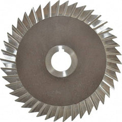 Keo - 6" Blade Diam x 1/8" Blade Thickness, 1" Hole, 42 Teeth, High Speed Steel Side Chip Saw - Straight Tooth, Arbor Connection, Right Hand Cut, Uncoated, with Keyway - Exact Tool & Supply
