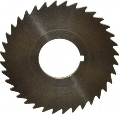 Keo - 2-1/2" Diam x 1/16" Blade Thickness x 7/8" Arbor Hole Diam, 36 Tooth Slitting and Slotting Saw - Arbor Connection, Right Hand, Uncoated, High Speed Steel, 10° Rake, Concave Ground - Exact Tool & Supply