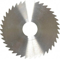 Keo - 4" Diam x 1/32" Blade Thickness x 1" Arbor Hole Diam, 40 Tooth Slitting and Slotting Saw - Arbor Connection, Right Hand, Uncoated, High Speed Steel, 10° Rake, Concave Ground - Exact Tool & Supply