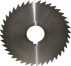 Keo - 4" Diam x 3/64" Blade Thickness x 1" Arbor Hole Diam, 40 Tooth Slitting and Slotting Saw - Arbor Connection, Right Hand, Uncoated, High Speed Steel, Concave Ground, Contains Keyway - Exact Tool & Supply