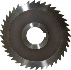 Keo - 4" Diam x 3/32" Blade Thickness x 1" Arbor Hole Diam, 40 Tooth Slitting and Slotting Saw - Arbor Connection, Right Hand, Uncoated, High Speed Steel, Concave Ground, Contains Keyway - Exact Tool & Supply