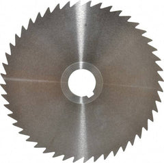 Keo - 6" Diam x 1/16" Blade Thickness x 1" Arbor Hole Diam, 48 Tooth Slitting and Slotting Saw - Arbor Connection, Right Hand, Uncoated, High Speed Steel, Concave Ground, Contains Keyway - Exact Tool & Supply