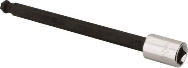 Paramount - 3/8" Drive, 9mm Hex Bit Socket - 6" OAL, 5" Bit Length, Ball End - Exact Tool & Supply