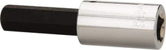 Paramount - 1/2" Drive, 9/16" Hex Bit Socket - 3-5/8" OAL, 1-7/8" Bit Length - Exact Tool & Supply