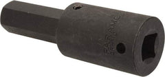 Paramount - 1/2" Drive, 18mm Impact Hex Bit Socket - 4" OAL - Exact Tool & Supply