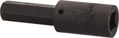 Paramount - 1/2" Drive, 15mm Impact Hex Bit Socket - 3-5/8" OAL - Exact Tool & Supply