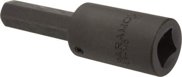 Paramount - 1/2" Drive, 1/2" Impact Hex Bit Socket - 1-7/8" Bit Length, 3-5/8" OAL - Exact Tool & Supply