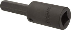 Paramount - 1/2" Drive, 1/2" Impact Hex Bit Socket - 1-7/8" Bit Length, 3-5/8" OAL - Exact Tool & Supply