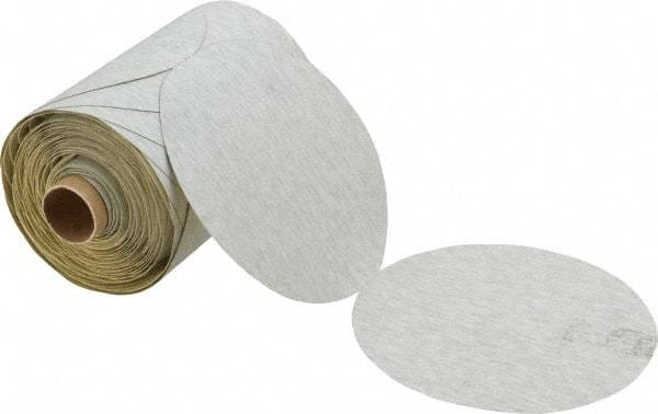 3M - 5" Diam, 220 Grit Silicon Carbide Adhesive PSA Disc - Very Fine Grade, Gray, A Weighted Backing, Flexible, Use with Random Orbital Sanders - Exact Tool & Supply