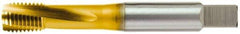 OSG - 1/2-14 NPT Thread, 4 Flute Standard Pipe Tap - 3-1/8" OAL, 1-3/8" Thread Length, 11/16" Shank Diam, TiN Finish, High Speed Steel - Exact Tool & Supply