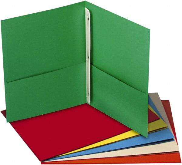 UNIVERSAL - 8-1/2" Long x 11" Wide Report Cover with Tang/Prong Binding - Assorted Colors - Exact Tool & Supply