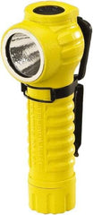 Streamlight - White LED Bulb, 170 Lumens, Right Angle Flashlight - Yellow Plastic Body, 2 CR123A Lithium Batteries Included - Exact Tool & Supply