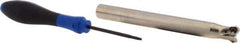 Seco - 5/8" Cut Diam, 0.03" Max Depth, 5/8" Shank Diam, Cylindrical Shank Indexable High-Feed End Mill - Screw Holding Method, LP.. 06 Insert, R217.21 Toolholder, Through Coolant - Exact Tool & Supply