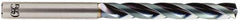 OSG - 11.9mm 140° Solid Carbide Jobber Drill - WD1 Finish, Right Hand Cut, Spiral Flute, Straight Shank, 156mm OAL, Standard Point - Exact Tool & Supply