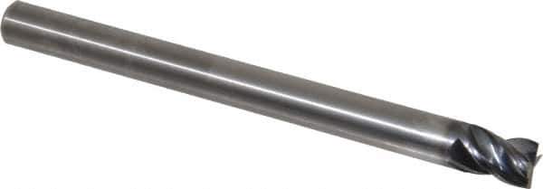 Kennametal - 1/2", 5/8" LOC, 1/2" Shank Diam, 6" OAL, 4 Flute, Solid Carbide Square End Mill - Single End, AlTiN Finish, Spiral Flute, 38° Helix, Centercutting, Right Hand Cut, Right Hand Flute, Series HPRSHV - Exact Tool & Supply