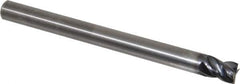 Kennametal - 1/2", 5/8" LOC, 1/2" Shank Diam, 6" OAL, 4 Flute, Solid Carbide Square End Mill - Single End, AlTiN Finish, Spiral Flute, 38° Helix, Centercutting, Right Hand Cut, Right Hand Flute, Series HPRSHV - Exact Tool & Supply