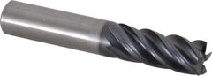 Kennametal - 1/2", 5 Flute, Solid Carbide, 0.015" Corner Radius End Mill - 3" OAL, 1-1/4" LOC - Exact Tool & Supply