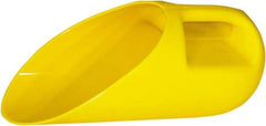 Trynex - 80 oz Yellow Plastic Round Bottom Scoop - 7" Wide x 7" Deep Bowl, 5" Handle Length, 14-1/2" OAL - Exact Tool & Supply