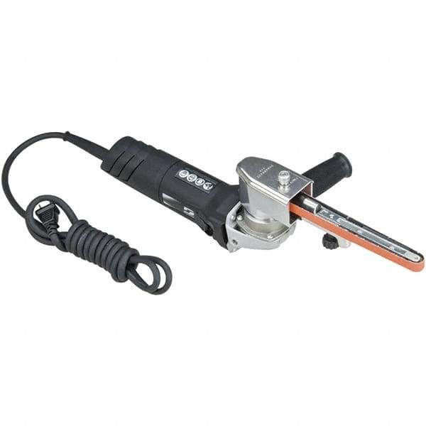 Dynabrade - 1/4 to 3/4 x 18 to 24 Inch, 11,000 RPM Electric Belt Sander - 120 Volts, 6 Amps, 2,356 FPM Speed - Exact Tool & Supply