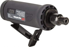 Ingersoll-Rand - 1/4" Collet, Straight Handle, Angle Air Die Grinder - 35,000 RPM, Dual Capable Exhaust, 25 CFM, 0.4 hp, 1/4 NPT - Exact Tool & Supply