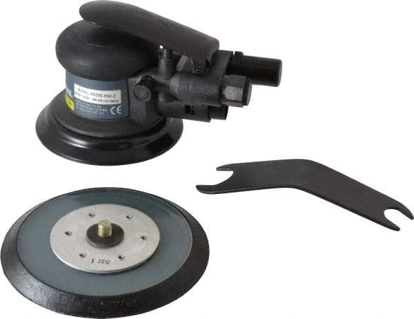 Ingersoll-Rand - 12,000 OPM, 15.8 CFM Air Consumption, Palm Air Orbital Sander - Round Pad, 1/4 NPT Inlet - Exact Tool & Supply