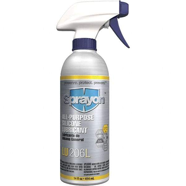 Sprayon - 14 oz Trigger Spray Can Silicone Lubricant - Clear, -50°F to 375°F - Exact Tool & Supply