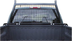 Erickson Manufacturing - Steel Headache Rack - 63-1/2 to 77-1/2" Long, Black, For Use with Any Truck - Exact Tool & Supply