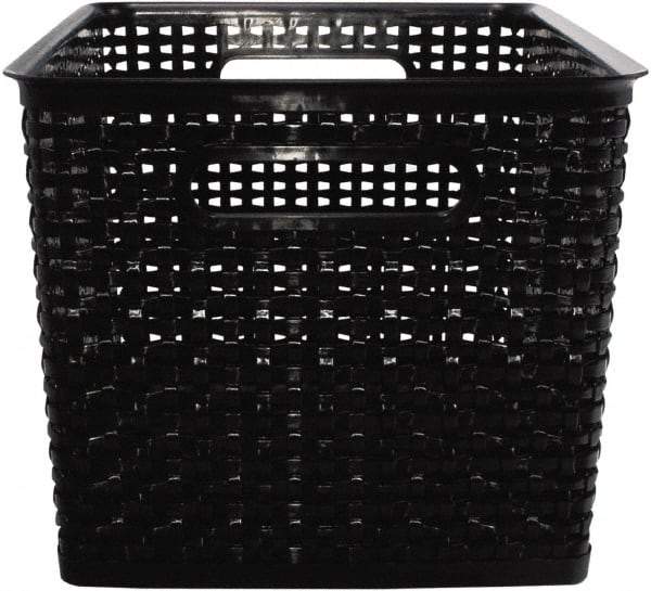ADVANTUS - 1 Compartment, 13-7/8 Inch Wide x 10-3/4 Inch Deep x 8-3/4 Inch High, File Storage Box - Plastic, Black - Exact Tool & Supply