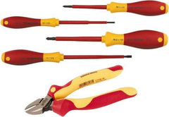Wiha - 5 Piece Phillips Screwdriver, Slotted & Cutters Hand Tool Set - Comes in Vinyl Pouch - Exact Tool & Supply