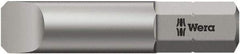 Wera - 4mm x 32mm Blade, 1/4" Drive Slotted Screwdriver Bit - 1-1/4" OAL - Exact Tool & Supply