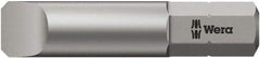 Wera - 1mm x 32mm Blade, 1/4" Drive Slotted Screwdriver Bit - 1-1/4" OAL - Exact Tool & Supply