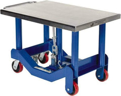 Vestil - 4,000 Lb Capacity Manual Post Lift Table - 25" to 37" Lift Height, 36" Platform Length x 24" Platform Width - Exact Tool & Supply