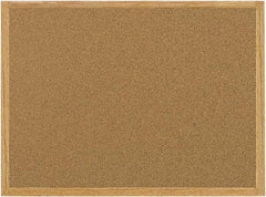 MasterVision - 24" Wide x 36" High Open Cork Bulletin Board - Natural (Color) - Exact Tool & Supply