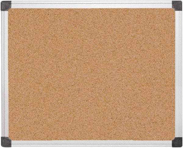 MasterVision - 24" Wide x 36" High Open Cork Bulletin Board - Natural (Color) - Exact Tool & Supply