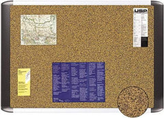 MasterVision - 72" Wide x 48" High Open Cork Bulletin Board - Tan - Exact Tool & Supply