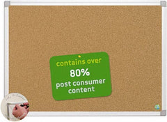MasterVision - 48" Wide x 36" High Open Cork Bulletin Board - Natural (Color) - Exact Tool & Supply