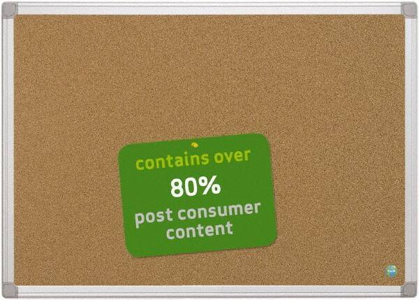 MasterVision - 36" Wide x 24" High Open Cork Bulletin Board - Natural (Color) - Exact Tool & Supply