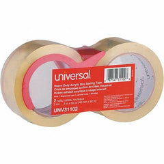 Universal One - 48mm Wide x 3mm Thick x 50m Long, 31102 Box Sealing & Label Protection Tape - Clear - Exact Tool & Supply