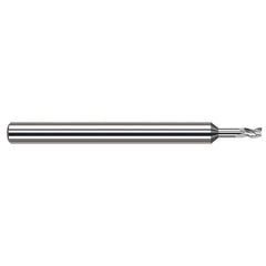 Harvey Tool - Square End Mills; Mill Diameter (Decimal Inch): 0.0400 ; Length of Cut (Decimal Inch): 0.0600 ; Material: Solid Carbide ; Finish/Coating: Uncoated ; Shank Diameter (Inch): 1/8 ; Single or Double End: Single - Exact Tool & Supply